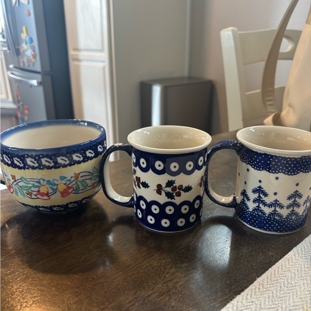 Polish Potter Winter Mugs Set